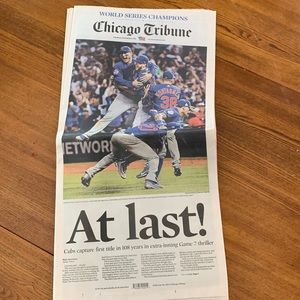Chicago Tribune Cubs win World Series